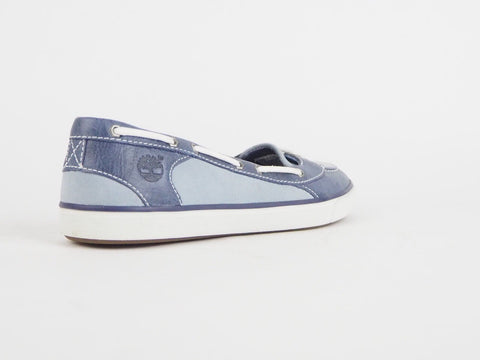 Womens Timberland Earthkeepers Deering 27622 Blue Leather Slip On Boat Shoes