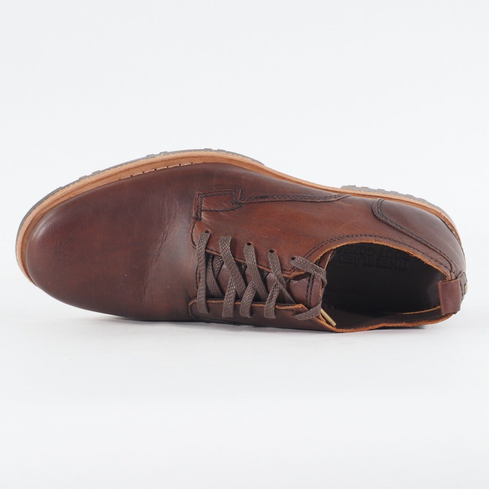 Mens Timberland Bardstown Plain Toe OXTA19V9 Brown Leather Lace Up Formal Shoes 