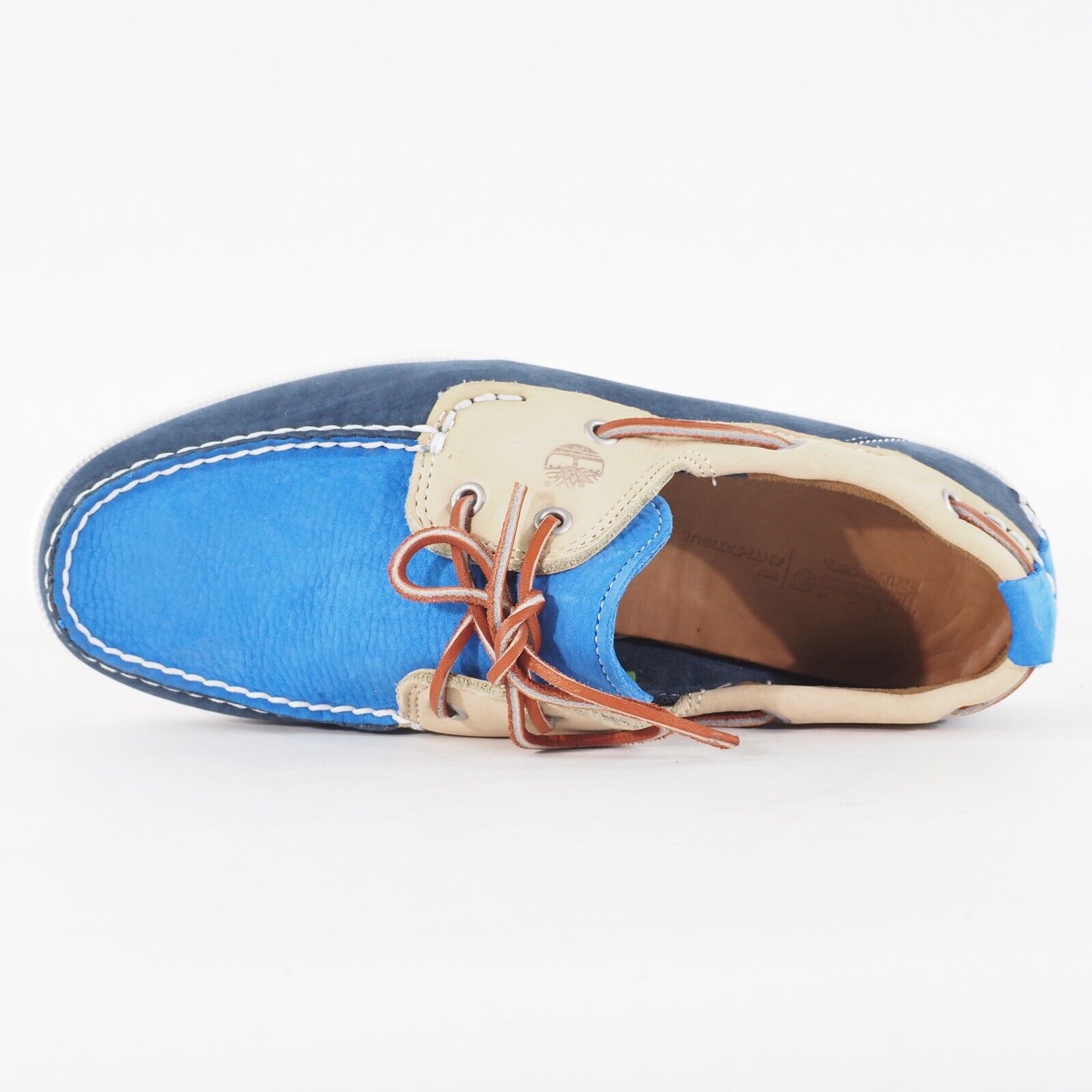 Mens Timberland Earthkeepers 2 Eye 6936A Casual Blue Leather Lace Up Boat Shoes