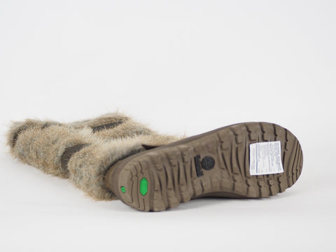 Womens Timberland Mount Holly 3457R Brown Leather Zip Up Tall Fur Winter Boots