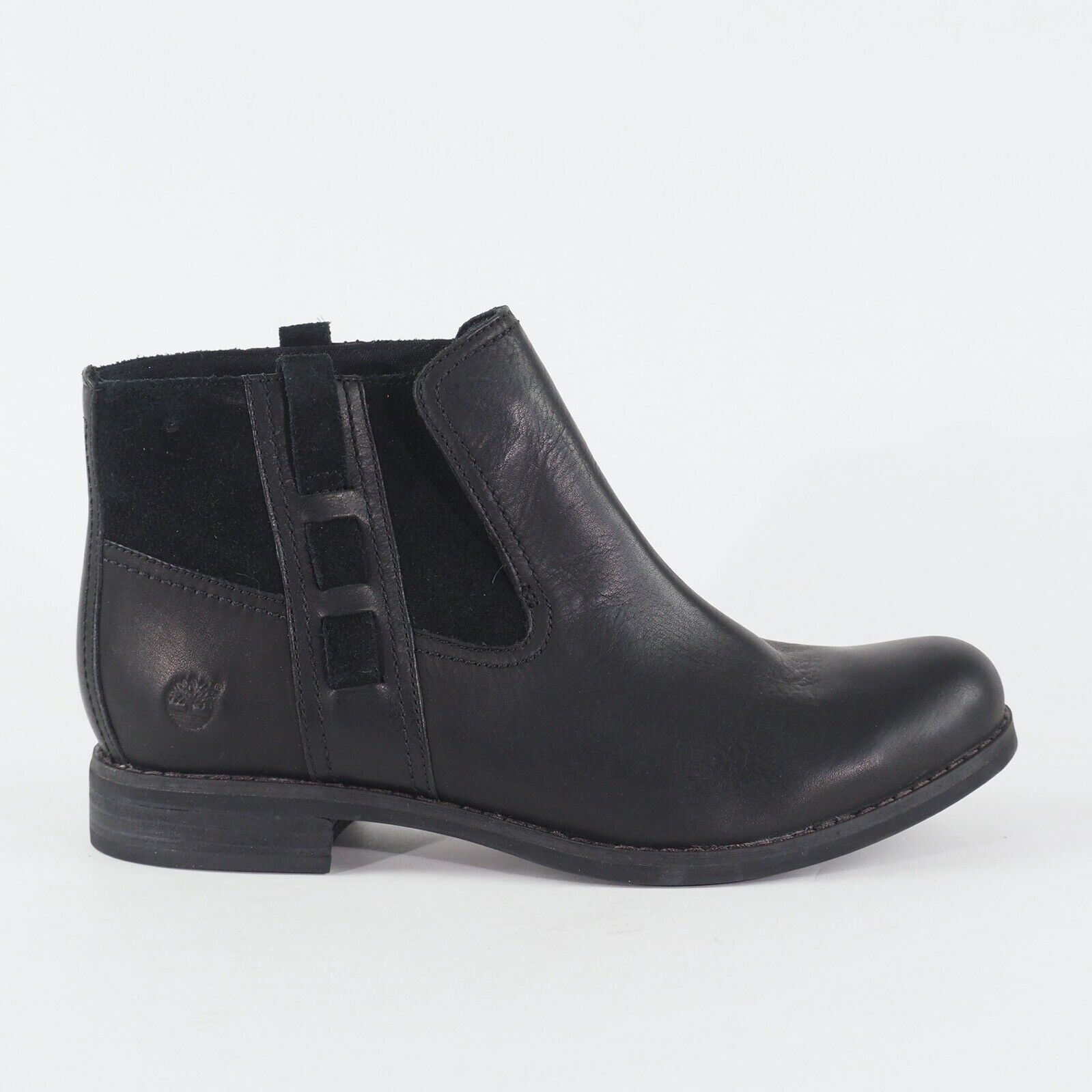 Womens Timberland Chelsea 8705R Black Leather Casual Pull On Ladies Boots