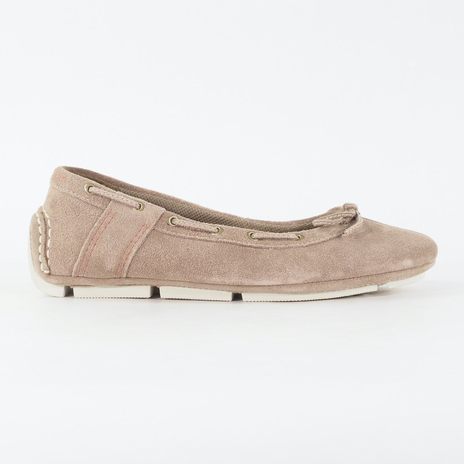 Womens Timberland Baldaci Ballerina 83396 Taupe Leather Slip On Casual Shoes