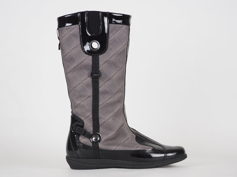 Womens Timberland Cohasset 11646 Black PU Fabric Pull On Tall Boots