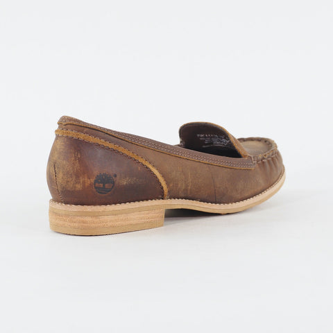Womens Timberland Thayer 8562R Brown Leather Shoes Casual Slip On Loafers