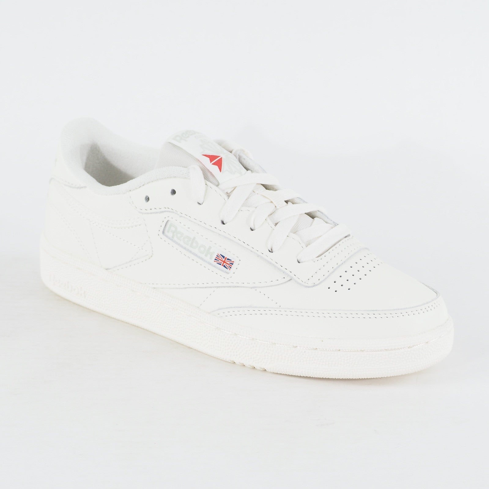 Womens Reebok Club C 85 HQ0947 White Leather Casual Lace Up Sports Trainers