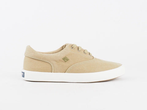 Mens Sperry Top Sider Wahoo STS14358 Beige Lace Up Casual Sports Trainers