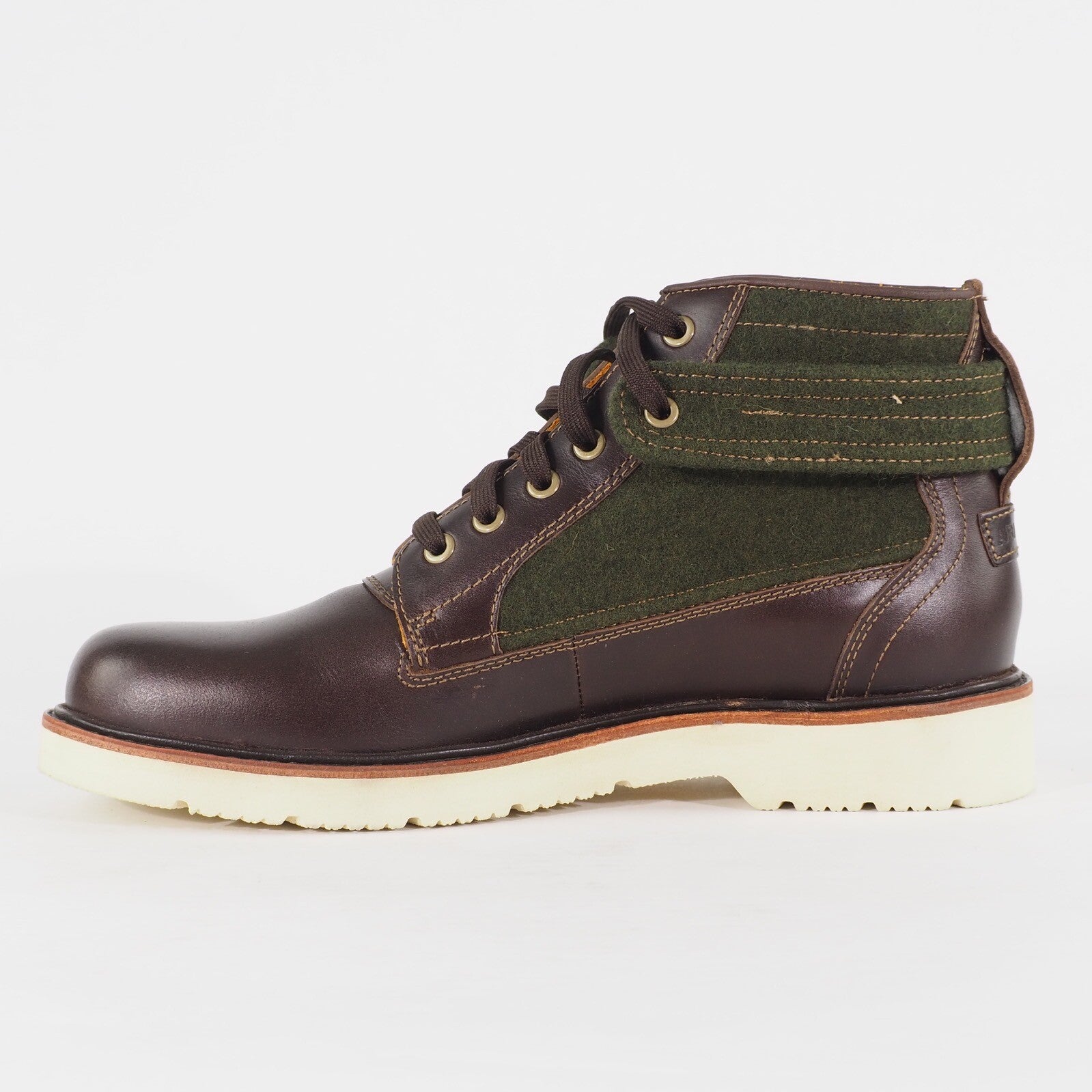 Mens Timberland Abington Ice Chukka 6630A Dark Tan Leather Lace Up Walking Boots
