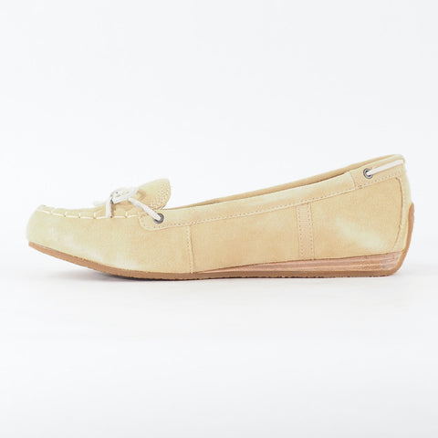 Womens Timberland Caska Moc 26698 Light Tan Leather Slip On Casual Loafer Shoes