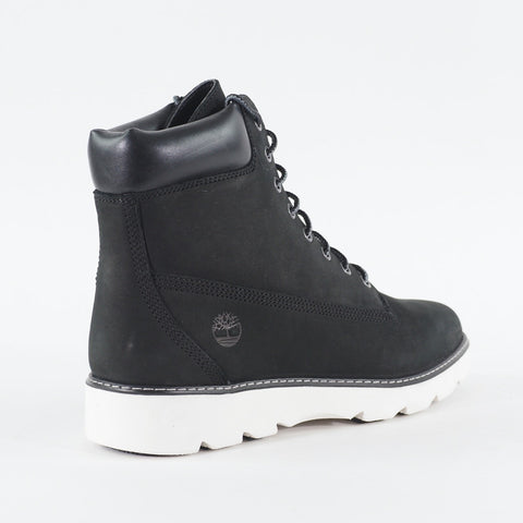 Womens Timberland Keeley Field 6 Inch A26HQ Black Nubuck Leather Lace Up Boots
