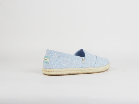 Womens Toms Classic Blue White Dot Flats Slip On Casual Summer Ladies Trainers