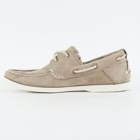 Mens Timberland Heritage 2 Eye 6366A Light Grey Leather Lace Casual Boat Shoes
