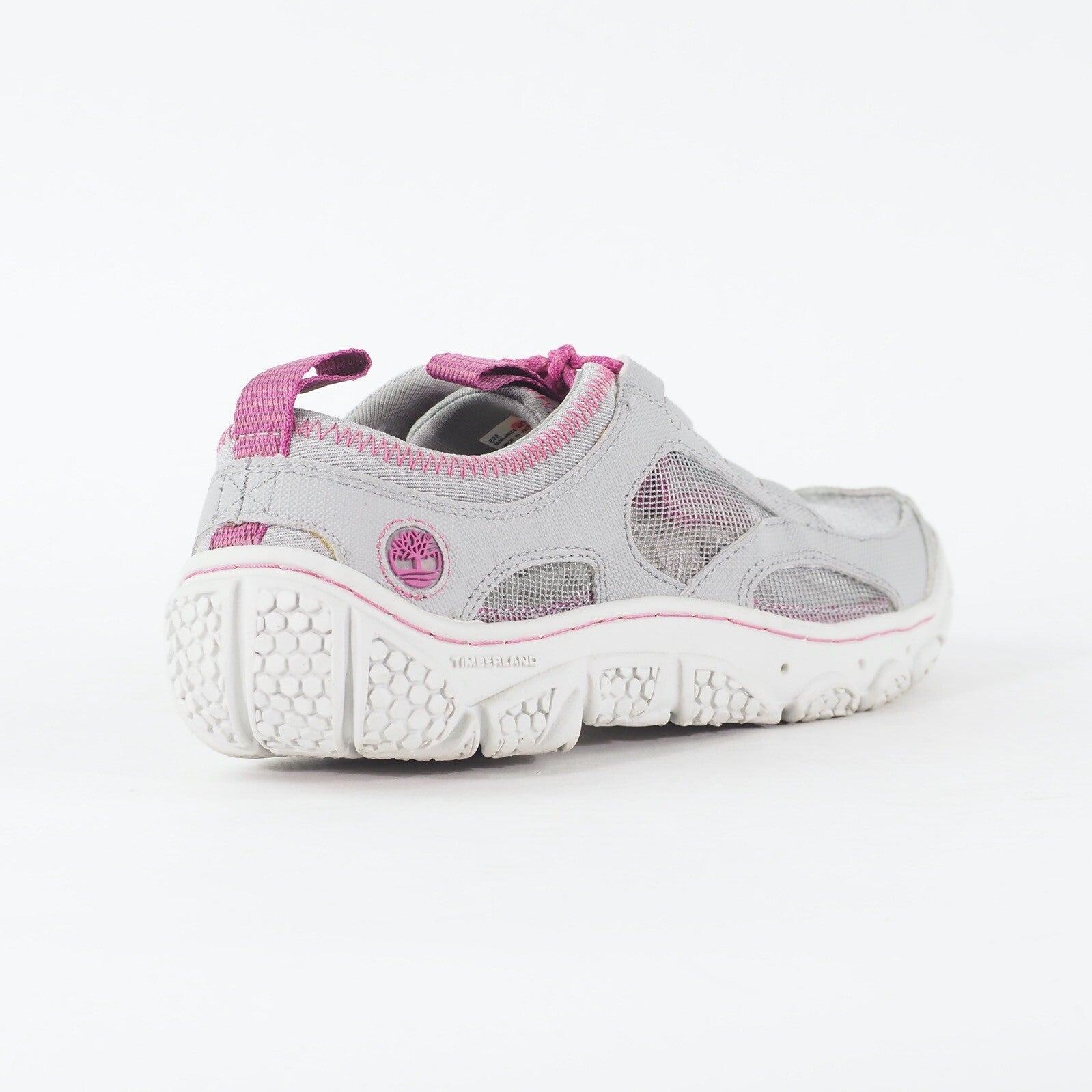 Womens Timberland Wake 58600 Grey Mauve Fabric Lace Up Casual Trainer Shoes