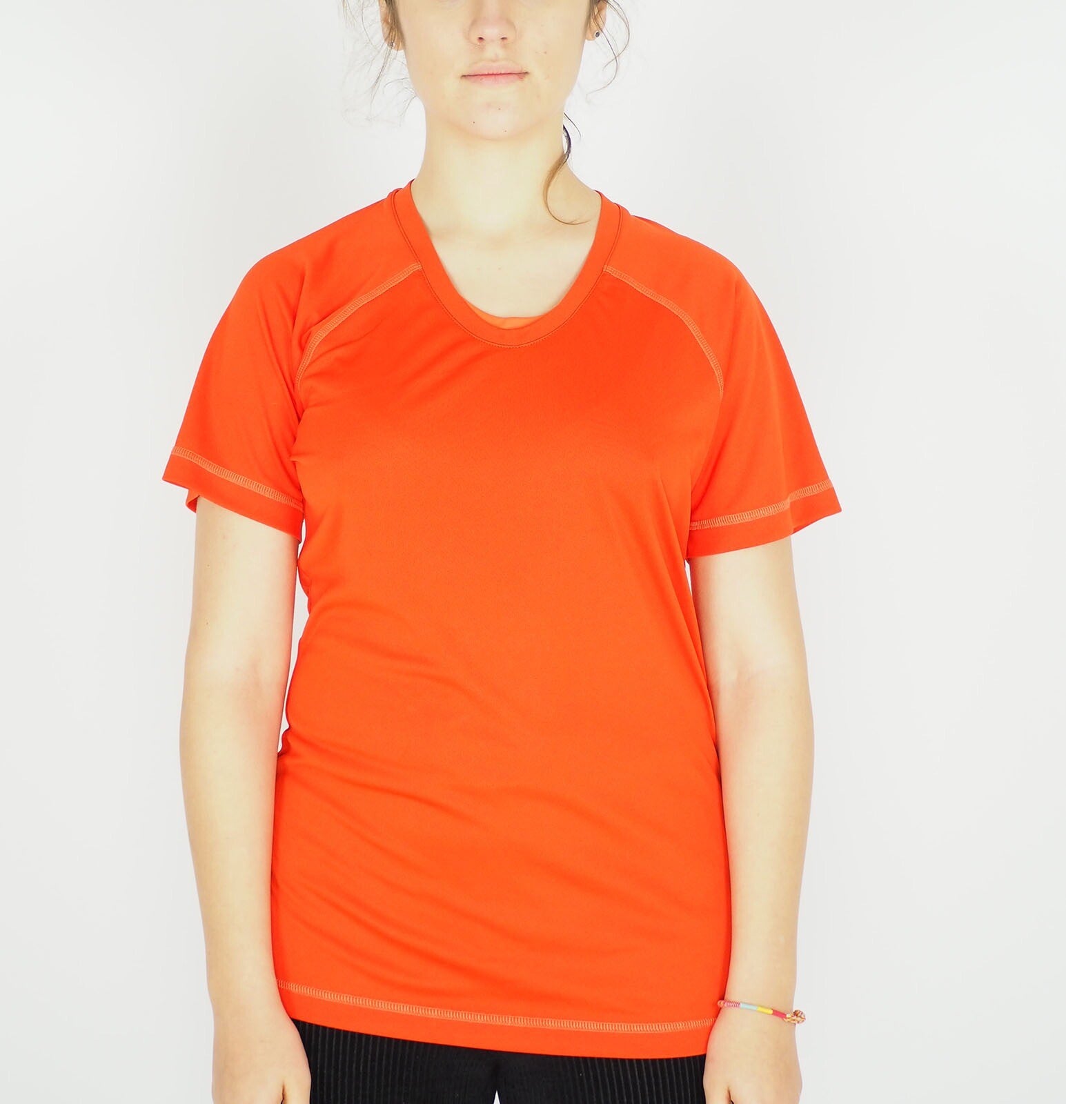 Womens Jack Wolfskin Rock Chill 1804501 Dark Coral Shortsleeve Hiking Shirt 