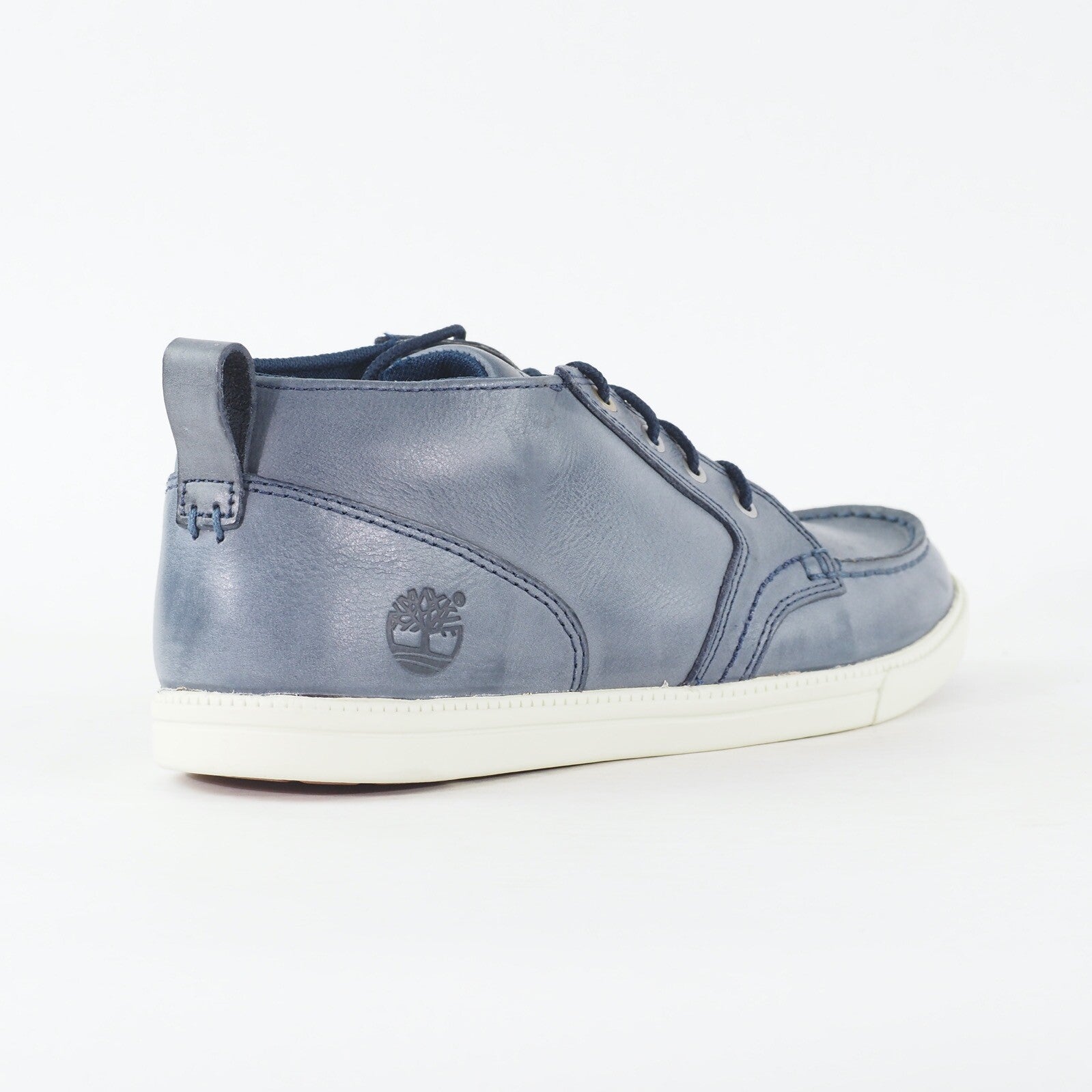 Mens Timberland Fulk Chukka A15FX Light Navy Leather Lace Up Casual Boat Boots