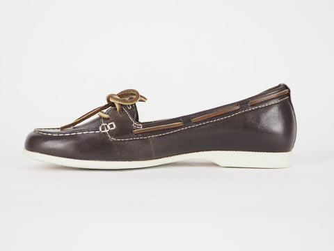 Womens Timberland Benin 62339 Dark Brown Leather Casual Moccasins Flat Shoes