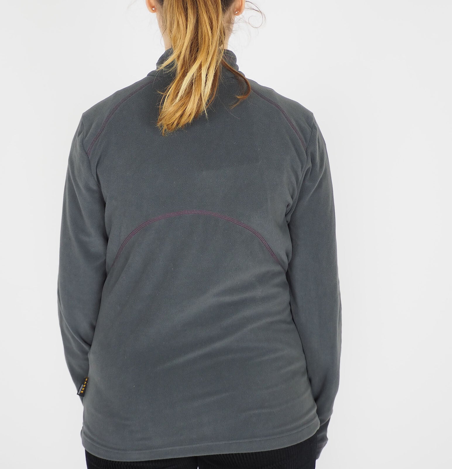 Womens Jack Wolfskin Performance 1701511 Dark Steel Zip Up Fleece Sweatshirt