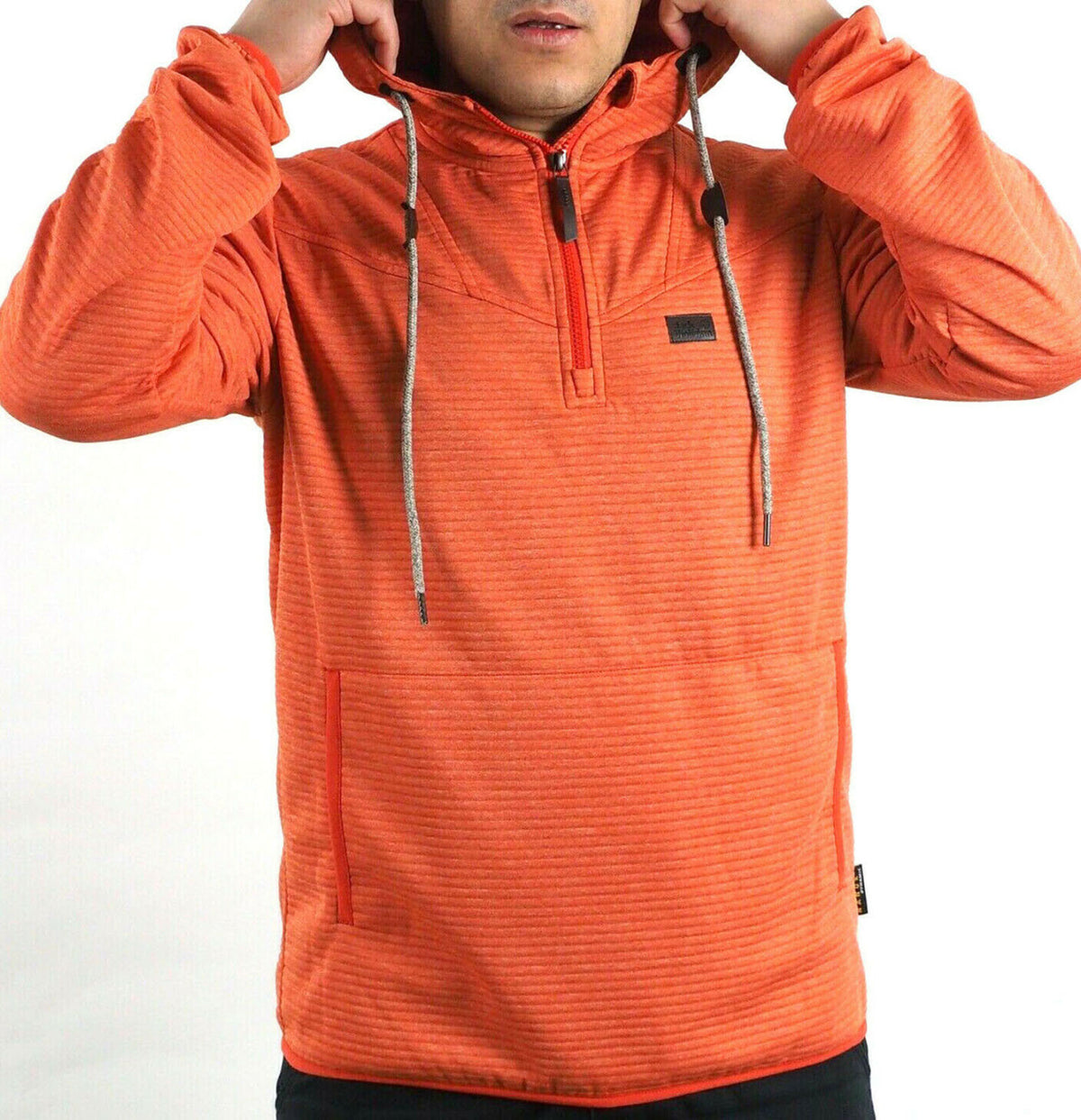 Mens Jack Wolfskin Tongari Nanuk 1803432Half Zip Orange Warm Hoddie