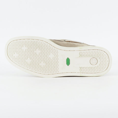 Mens Timberland Heritage 2 Eye 6366A Light Grey Leather Lace Casual Boat Shoes