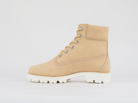 Womens Timberland Heritage A1TYIA Beige Leather Casual Shoes Winter Chukka Boots