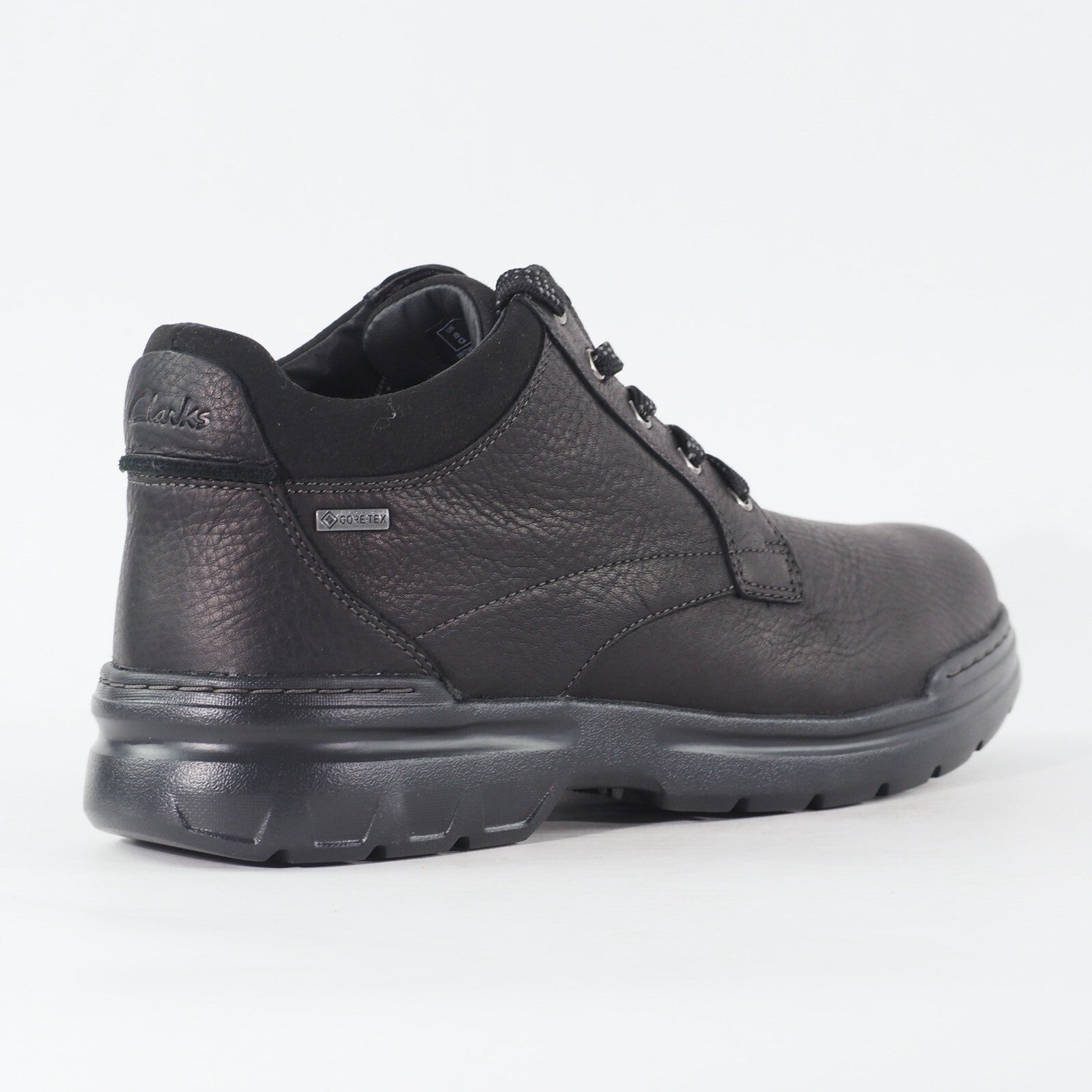 Mens Clarks Rockie Mid Gore Tex 28720 Black Leather Lace Up Casual Shoes
