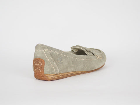 Womens Timberland Casca Kiltie 3922R Taupe Leather Casual Flats Moccasins Shoes