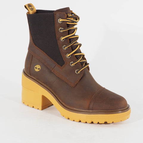 Womens Timberland Blossom Mid A21ZA Tan Leather Lace Up Casual Walking Boots