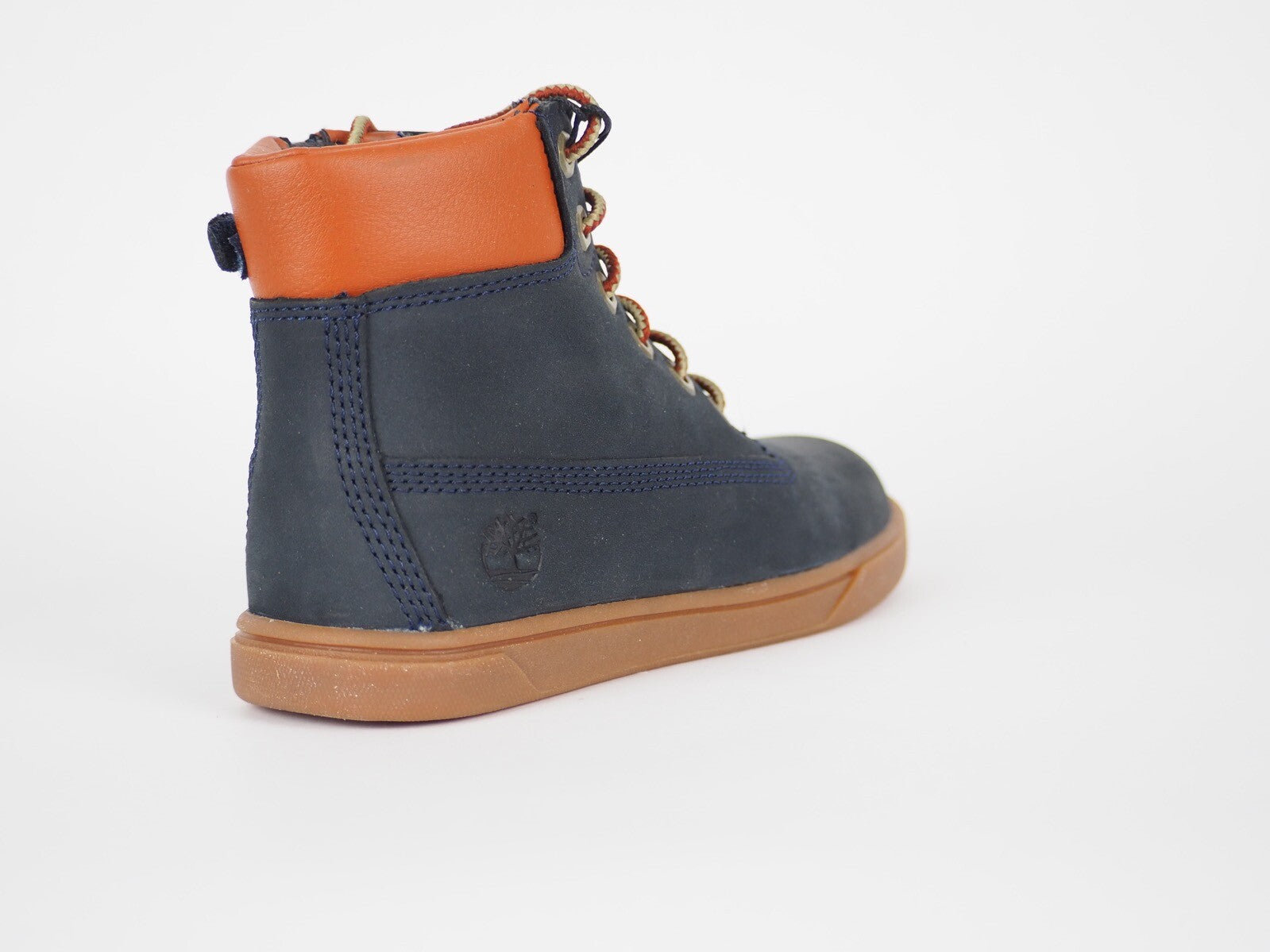 Boys Timberland Groveton A143X Blue Leather Lace Up Kids Winter Chukka Boots
