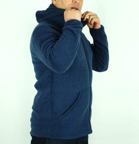 Mens Jack Wolfskin Vitage Sky 1707971 Night Blue Zip Up Warm Breathable Hoodie