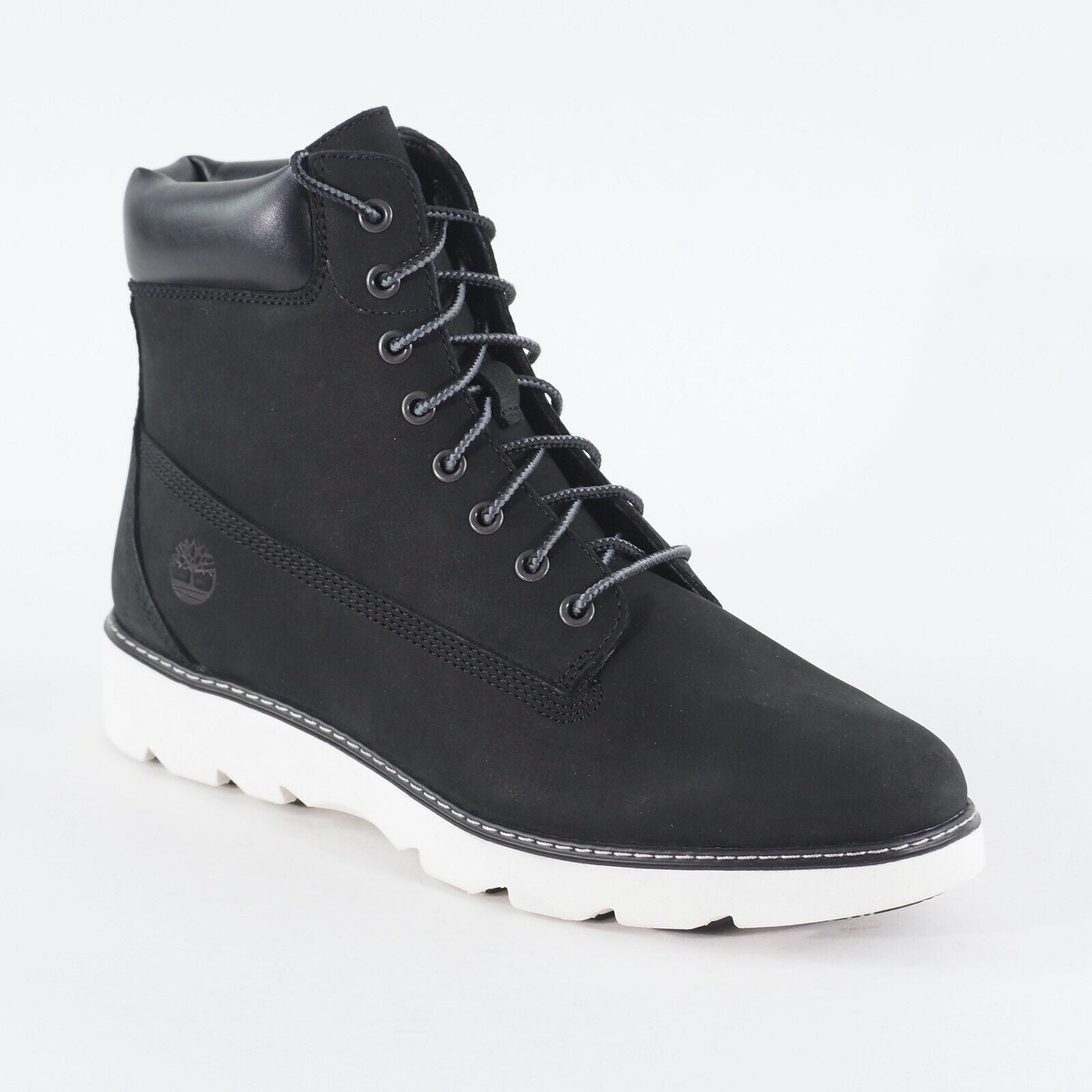 Womens Timberland Keeley Field 6 Inch A26HQ Black Nubuck Leather Lace Up Boots