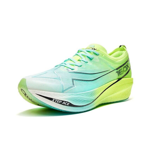 Mens Xtep Ace 160X Pro Mesh Professional Marathon Running Light Blue Shoes  
