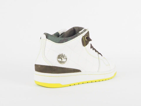 Mens Timberland Iteza Chukka 6050A White Leather Lace Up Hi Trainers