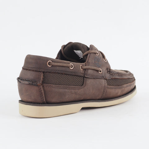 Mens Timberland KIA WAH BAY 2 Eyed 41578 Dark Brown Leather Casual Boat Shoes