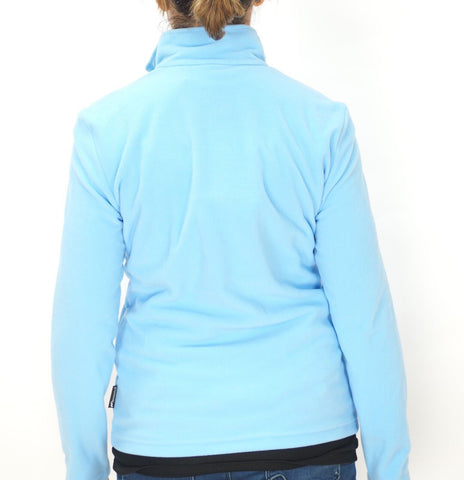 Womens Jack Wolfskin Gecko 17553 Air Blue Half Zip Light Fleece Sweatshirt