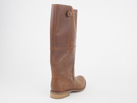 Womens Timberland Savin Hill 8549A Brown Leather Zip Up Tall Boots