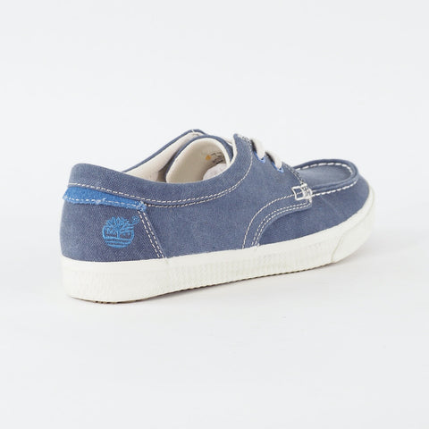 Mens Timberland Hookset Camp Ox 9317B Medium Blue Canvas Lace Up Casual Shoes