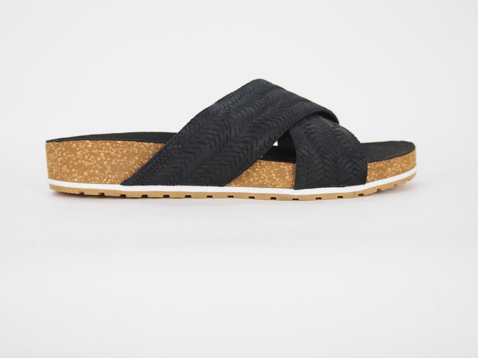 Womens Timberland Malibu Waves A1XXF Black Leather Slipper Casual Summer Sliders