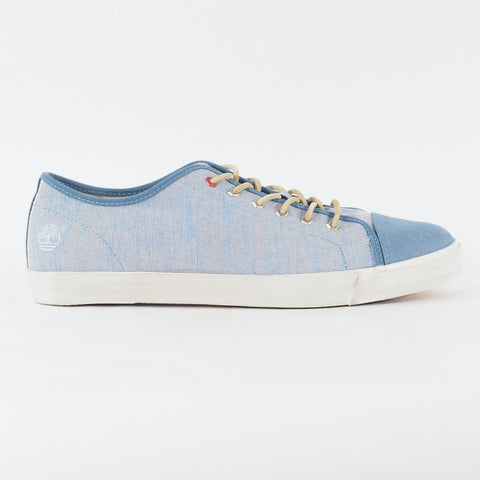 Mens Timberland EK Glastenbury 9043B Light Blue Canvas Lace Low Top Casual Shoes