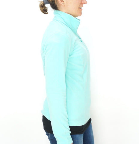 Womens Jack Wolfskin Gecko 17553 Pool Blue Half Zip Light Fleece Sweatshirt