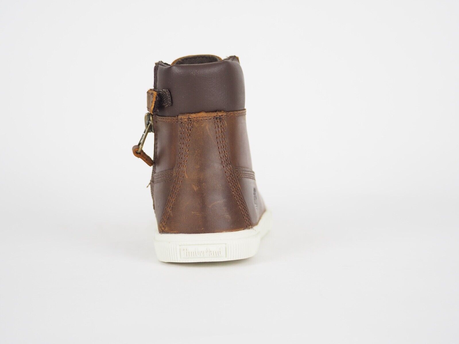 Boys Timberland EK 2.0 6 Inch 1675A Brown Leather Laced Zip Winter Chukka Boots