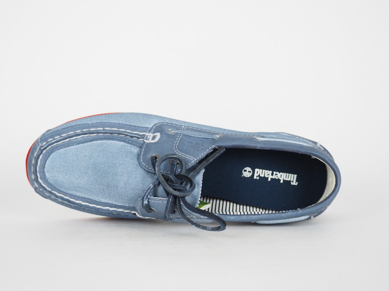 Womens Timberland Amherst 24675 Navy Leather Fabric Boat Shoes