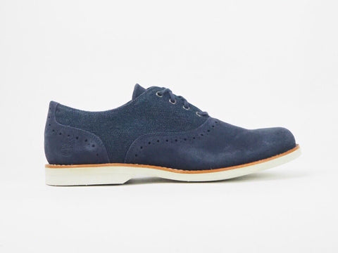 Mens Timberland Stormbuck Lite Brogue 9145B Navy Suede Fabric Lace Up Shoes   