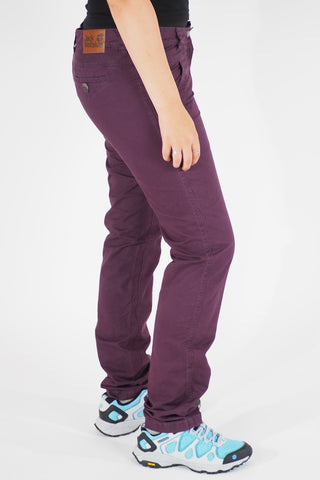 Womens Jack Wolfskin Victoria 1502951 Grapevine Cotton Outdoor Hiking Trousers