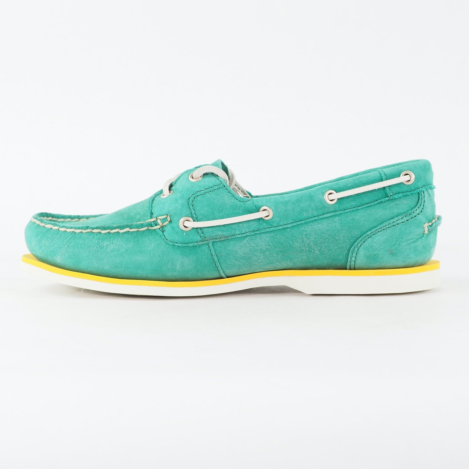 Womens Timberland EK Harbourside 8858R Seafoam Green Leather Casual Boat Shoes