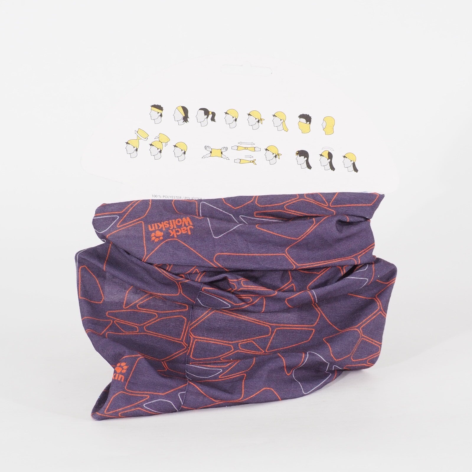 Adults Jack Wolfskin Headgear Red Casual Outdoor Multi-Functional Headband