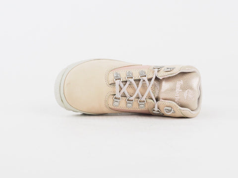 Girls Timberland Euro Hiker A1935 Pink Leather Lace Up Hiking Shoes Chukka Boots