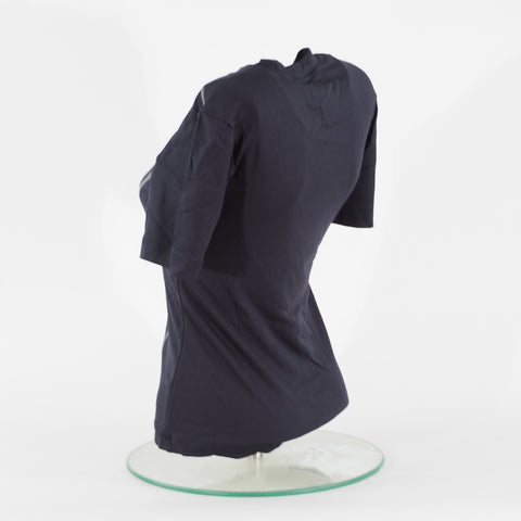 Womens Jack Wolfskin Short Sleeve Drybase Black Round Neck Stretch T-Shirt