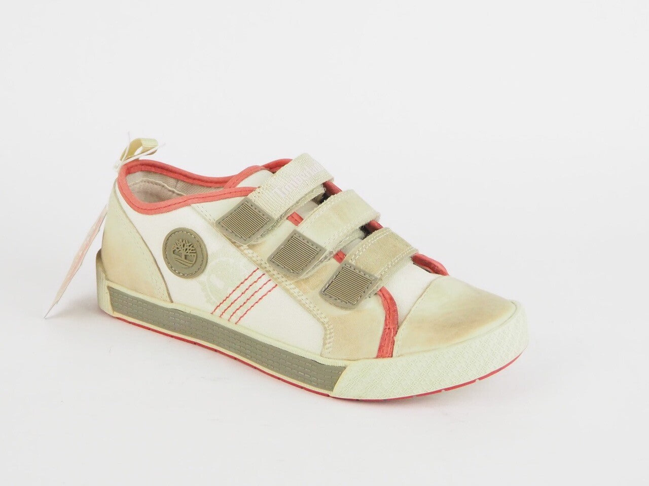Timberland Ek Crash Blaster 80929 Beige Leather Strap Casual Oxford Shoes