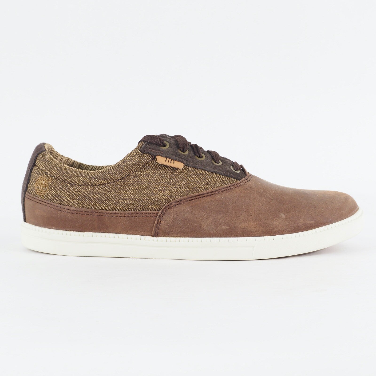 Mens Timberland EK Fulk Oxford 6807A Medium Brown Leather Lace Up Casual Shoes