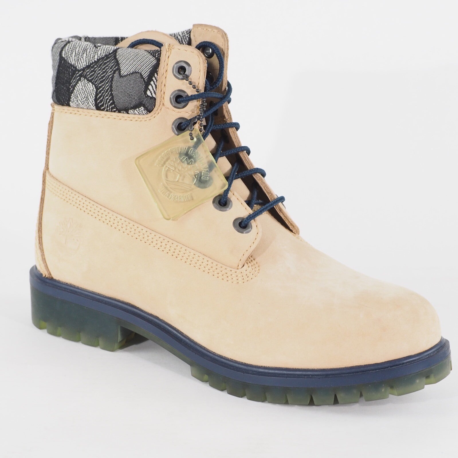 Mens Timberland 6 Inch Premium A1GEB Beige Leather Lace Up Casual Walking Boots