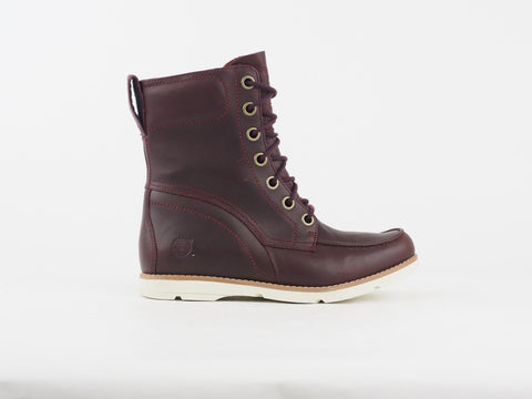 Womens Timberland Earthkeepers 8504A Burgundy Leather Casual Lace Up Boots